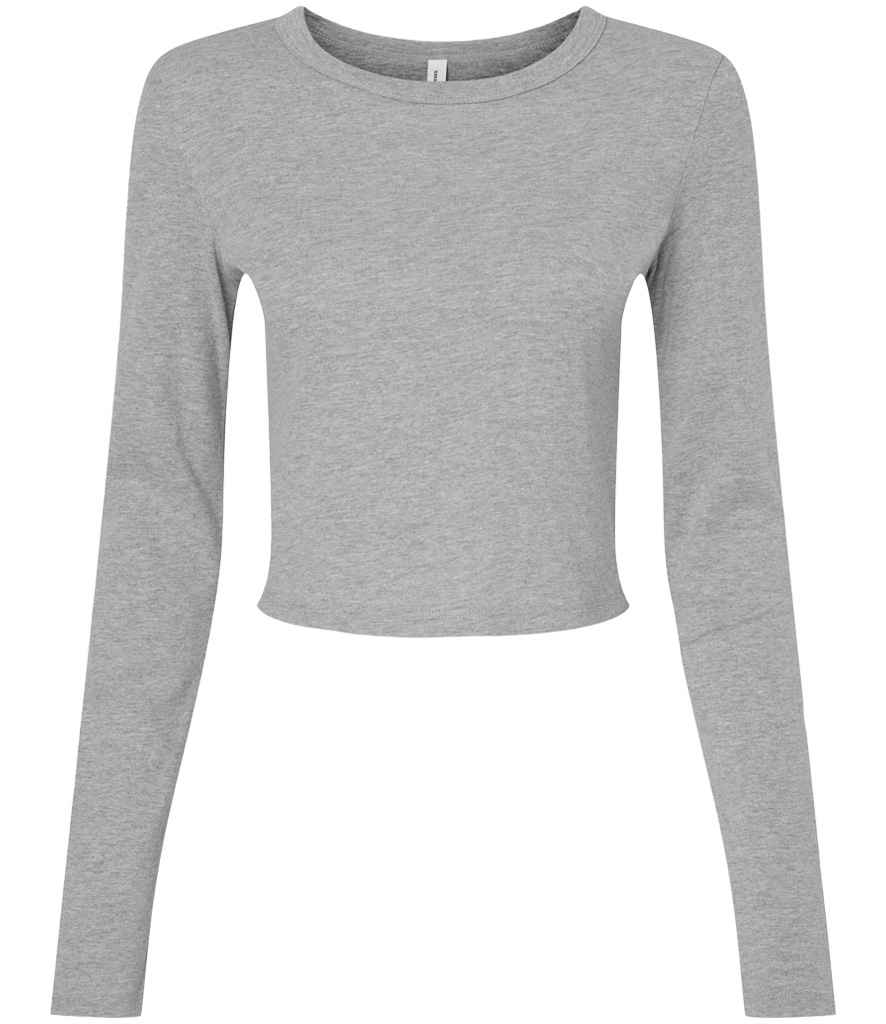 Bella Micro Rib Long Sleeve Baby T-Shirt Athletic Heather