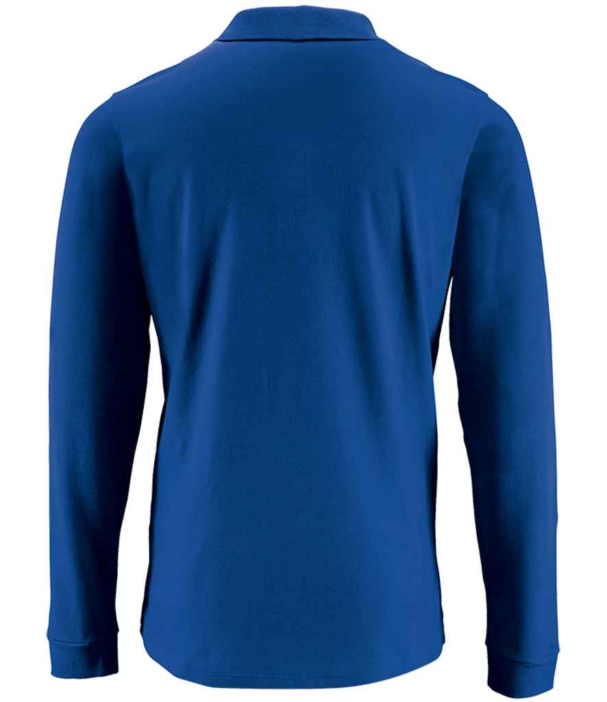 SOL'S Perfect Long Sleeve Piqué Polo Shirt Royal Blue