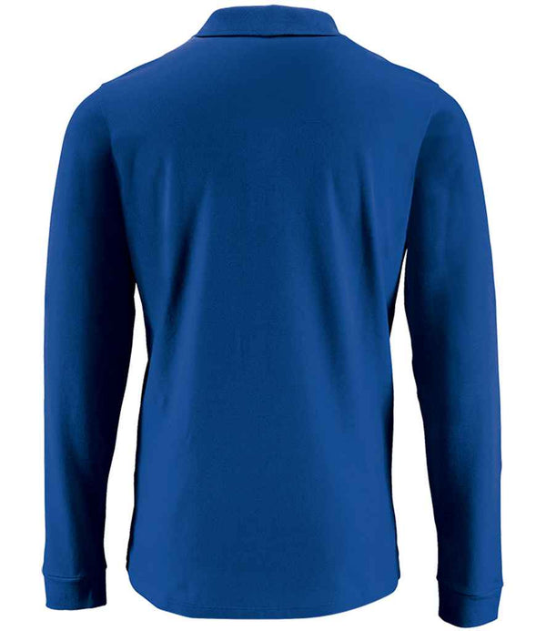 SOL'S Perfect Long Sleeve Piqué Polo Shirt Royal Blue