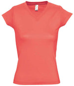 SOL'S Ladies Moon V Neck T-Shirt Coral