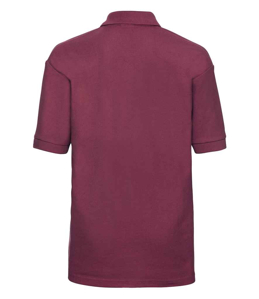 Russell Schoolgear Kids Poly/Cotton Piqué Polo Shirt Burgundy