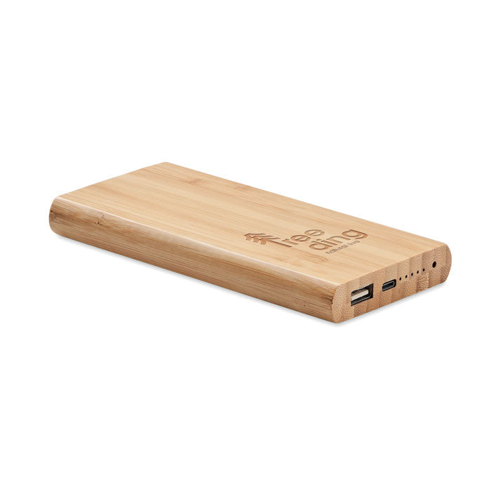 Bamboo Wireless Charging Power Bank - 6000 mAh