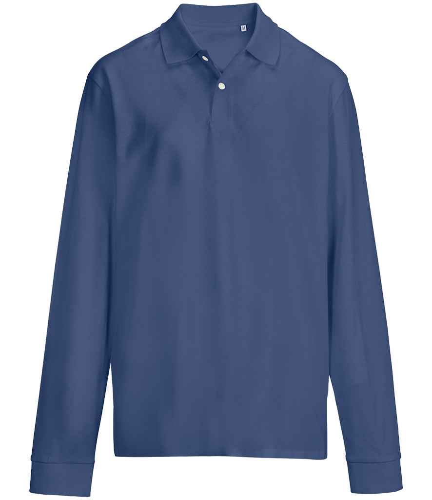 SOL'S Unisex Pacific Long Sleeve Piqué Polo Shirt Denim