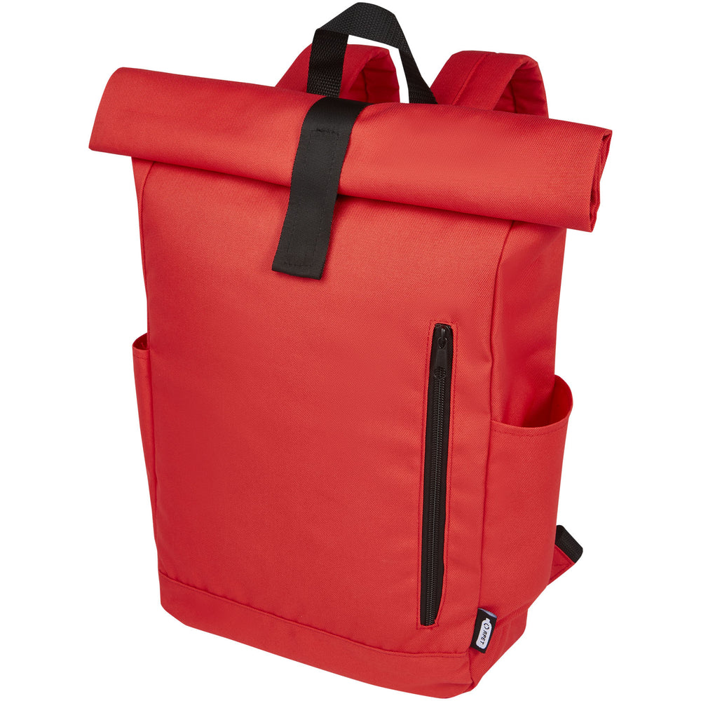 Branded Byron 15.6" GRS RPET roll-top backpack 18L