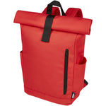 Branded Byron 15.6" GRS RPET roll-top backpack 18L