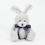 Bow Animal 15cm Rabbit, Grey