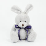 Bow Animal 15cm Rabbit, Grey