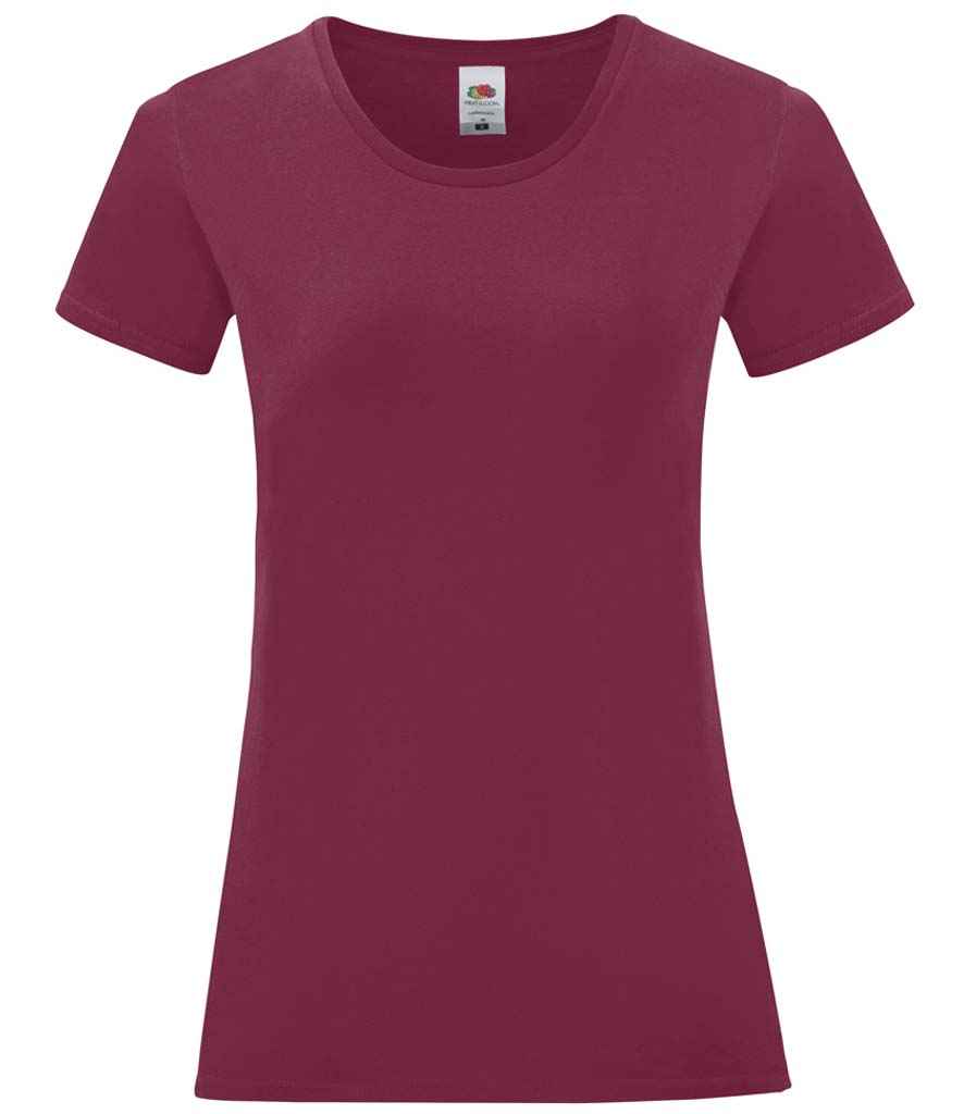 Fruit of the Loom Ladies Iconic 150 T-Shirt Burgundy