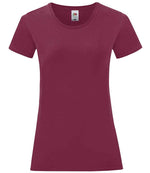 Fruit of the Loom Ladies Iconic 150 T-Shirt Burgundy