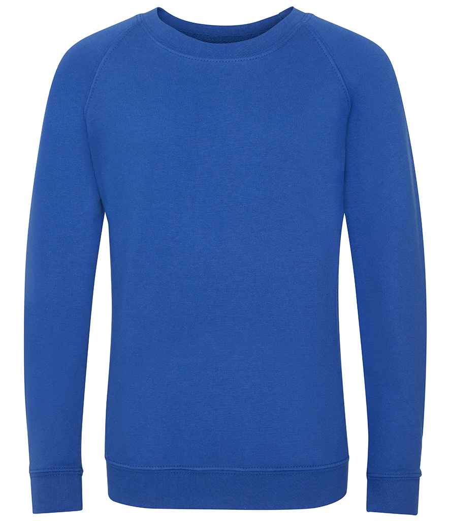 AWDis Academy Kids Raglan Sweatshirt Royal Blue