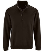 SOL'S Stan Contrast Zip Neck Sweatshirt Black