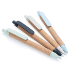 Branded Write wheatstraw and cork pen