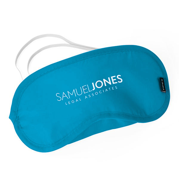 Black rPET Sleep Eye Mask, Plain Stock