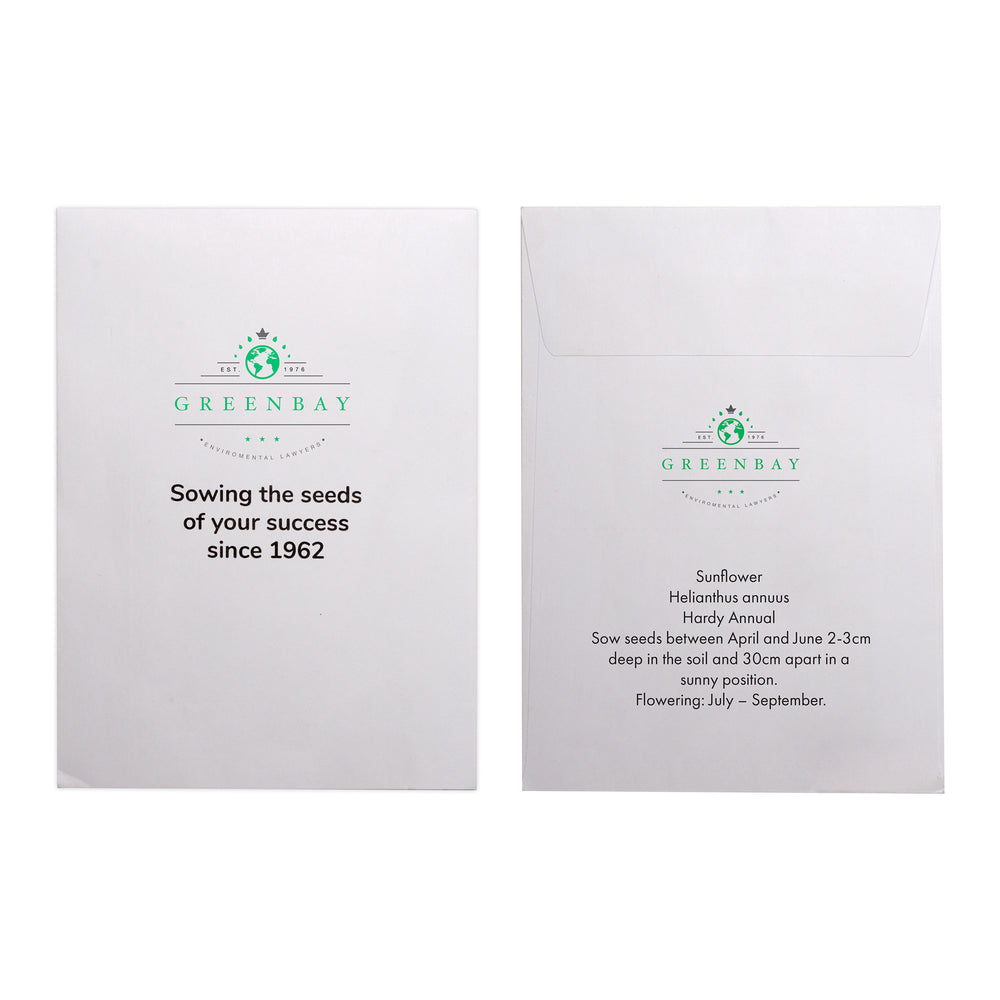 Seed Pack in White Paper Envelope Sunflower