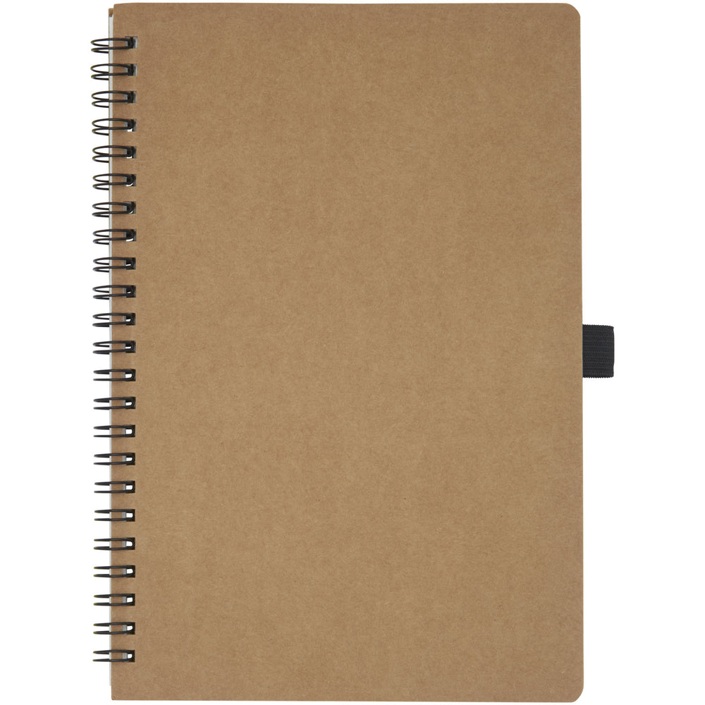 Cobble A5 wire-o recycled cardboard notebook with stone paper