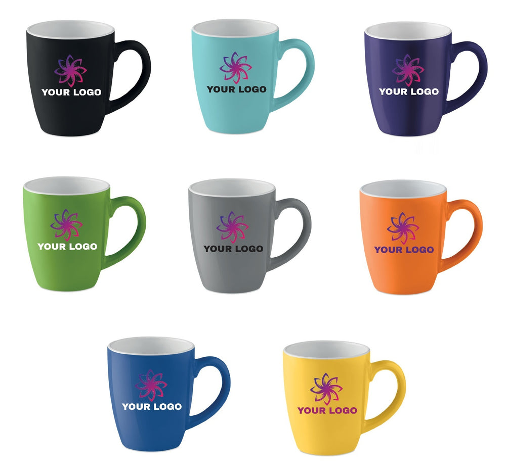 Branded Ceramic coloured mug 290 ml