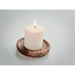 Branded Candle on round wooden base