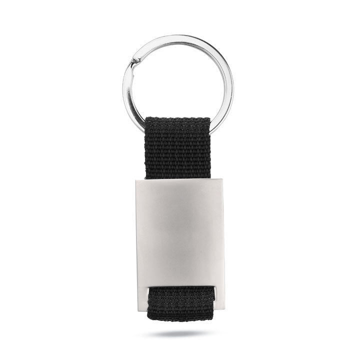 Branded Metal rectangular key ring