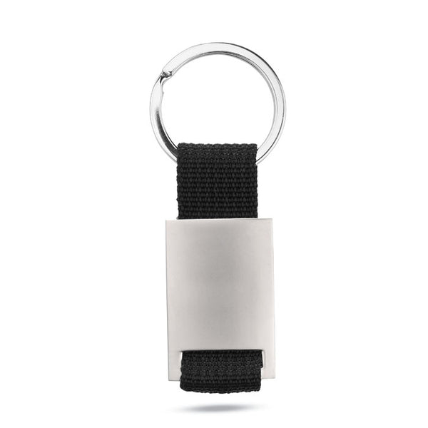 Branded Metal rectangular key ring
