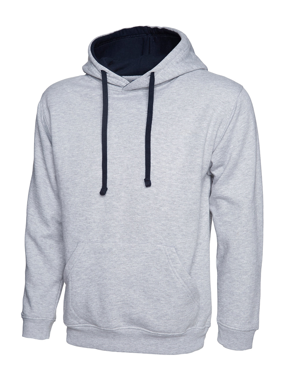 Branded Contrast Hooded Sweatshirt