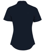 Kustom Kit Ladies Short Sleeve Tailored Poplin Shirt Dark Navy
