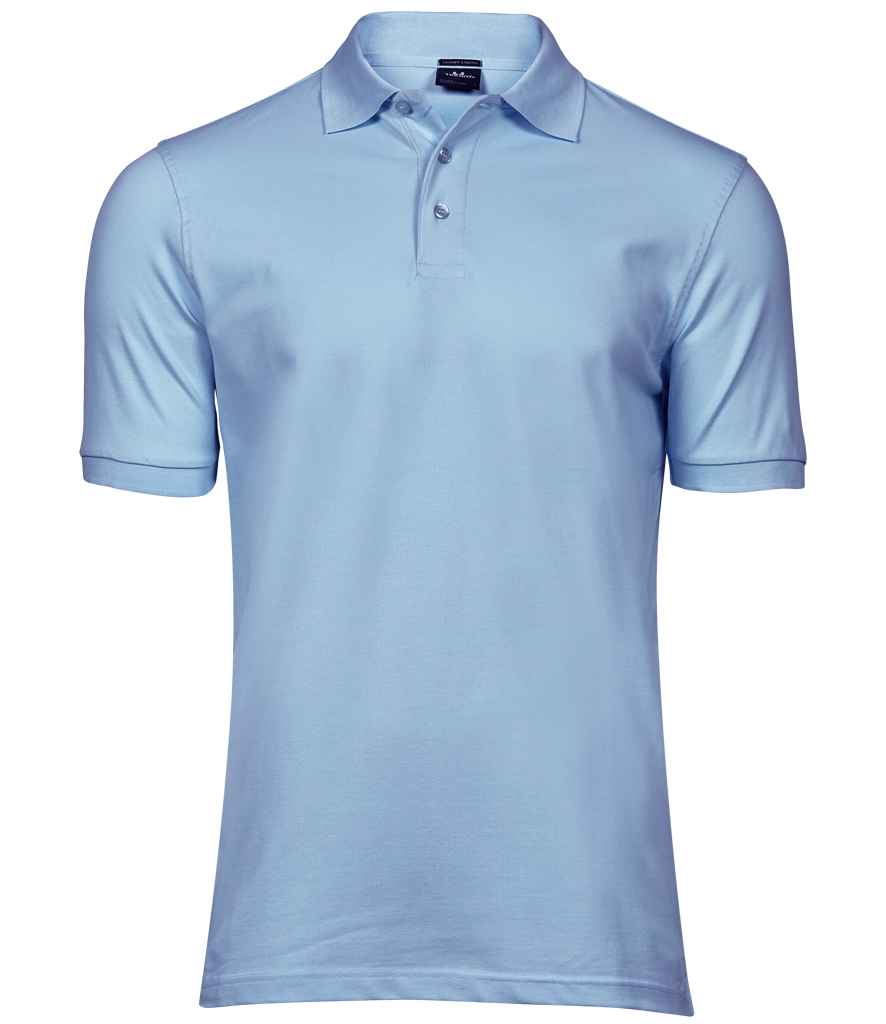Tee Jays Luxury Stretch Piqué Polo Shirt Light Blue