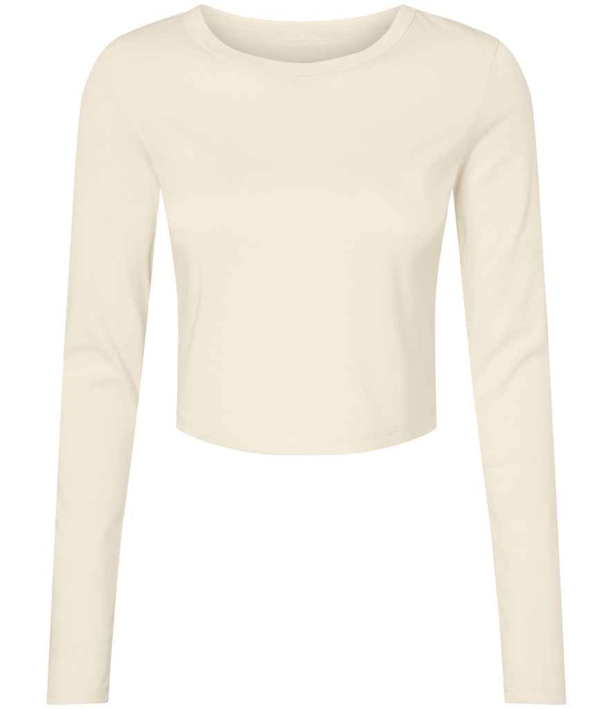 Bella Micro Rib Long Sleeve Baby T-Shirt Solid Natural Blend