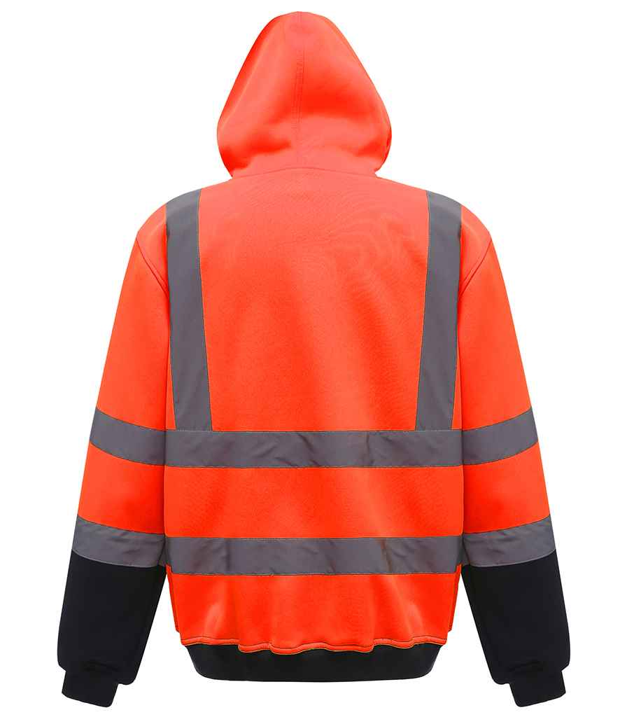 Yoko Hi-Vis Pull Over Hoodie Orange/Navy
