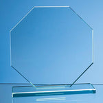 Branded 20cm x 20cm x 12mm Jade Glass Octagon Award
