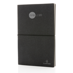 Branded A5 recycled leather notebook