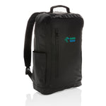 Branded Fashion black 15.6" laptop backpack PVC free