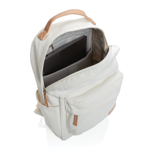 Branded Impact AWARE™ 16 oz. recycled canvas backpack