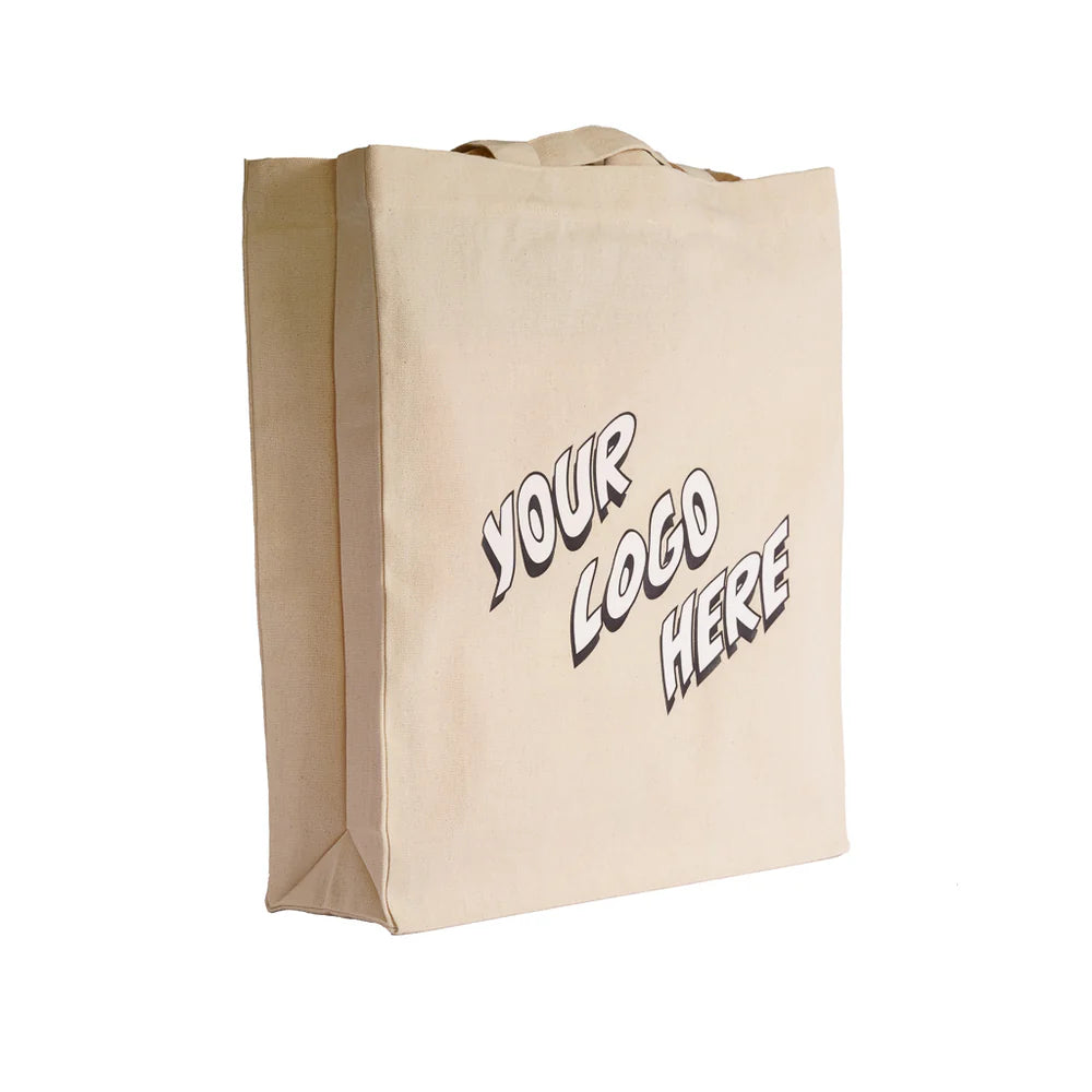 Branded 8oz Canvas Tote with Gusset - Low Minimum Order Quantity