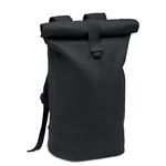 Branded Rolltop washed canvas backpack