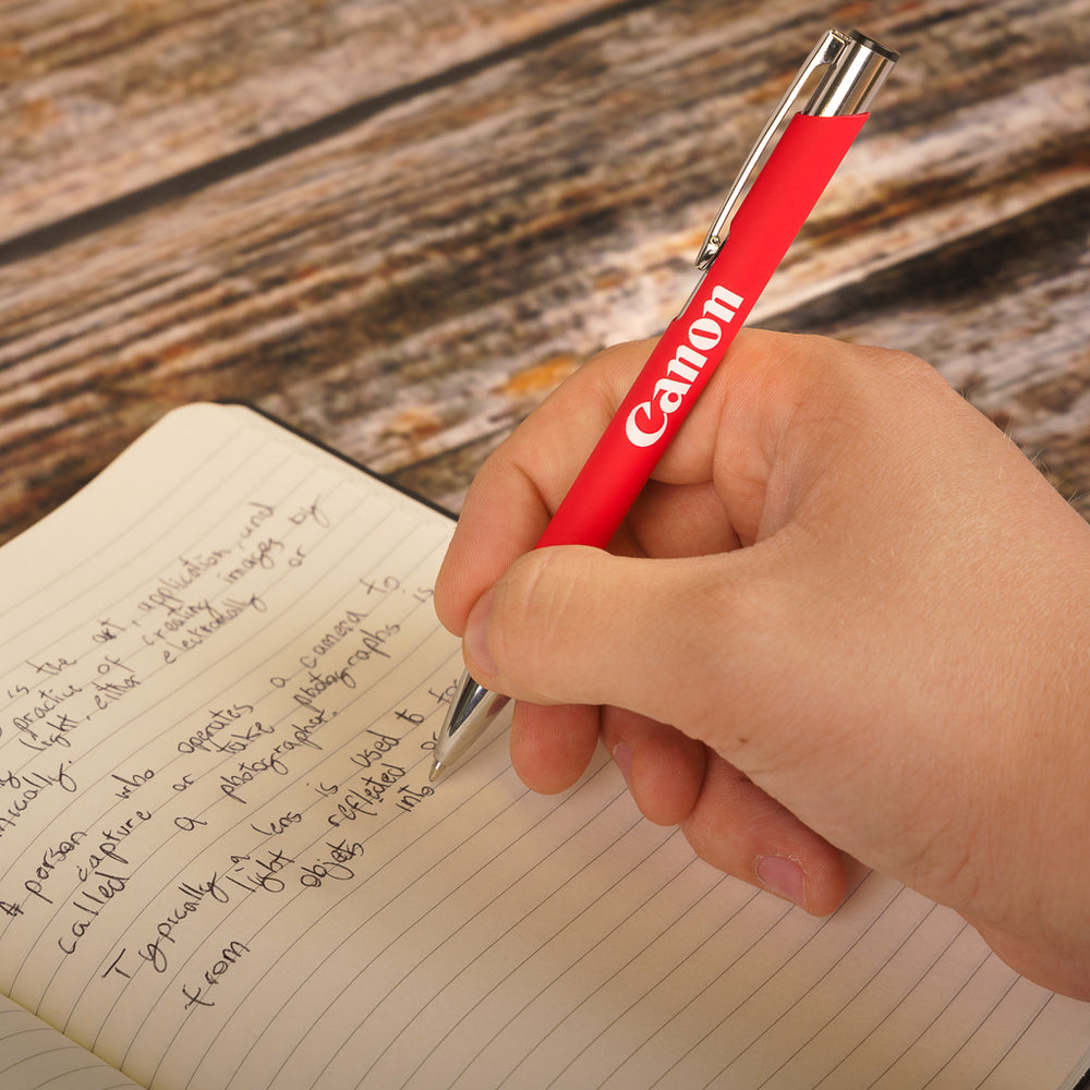 Branded Lincoln Soft Touch Metal Ballpoint Pen