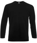 Fruit of the Loom Long Sleeve Value T-Shirt Black