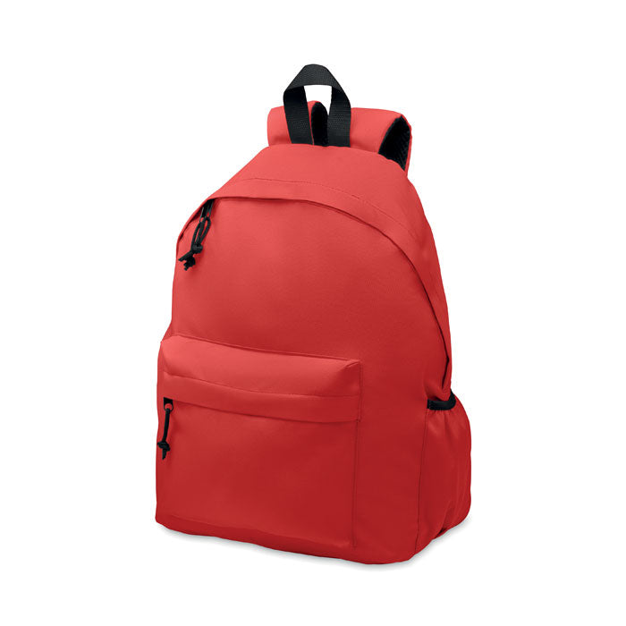 Branded 600D RPET polyester backpack