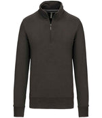 Kariban Zip Neck Sweatshirt Dark Grey