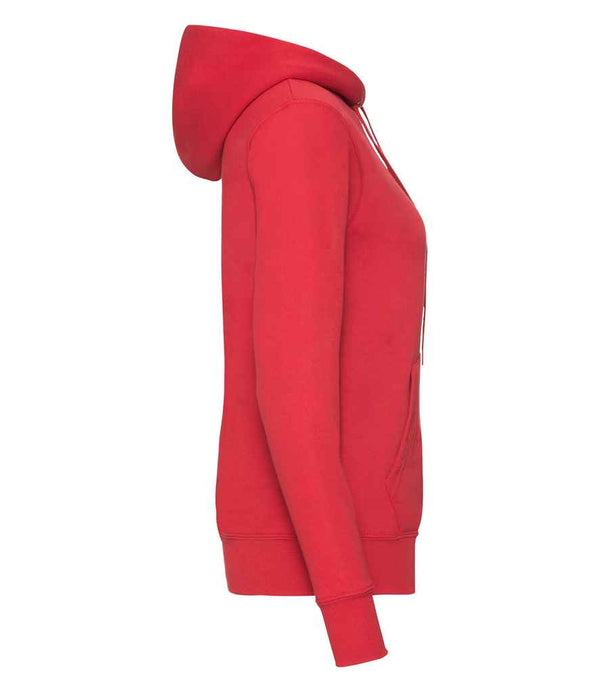 Fruit of the Loom Classic Lady Fit Hooded Sweatshirt Red