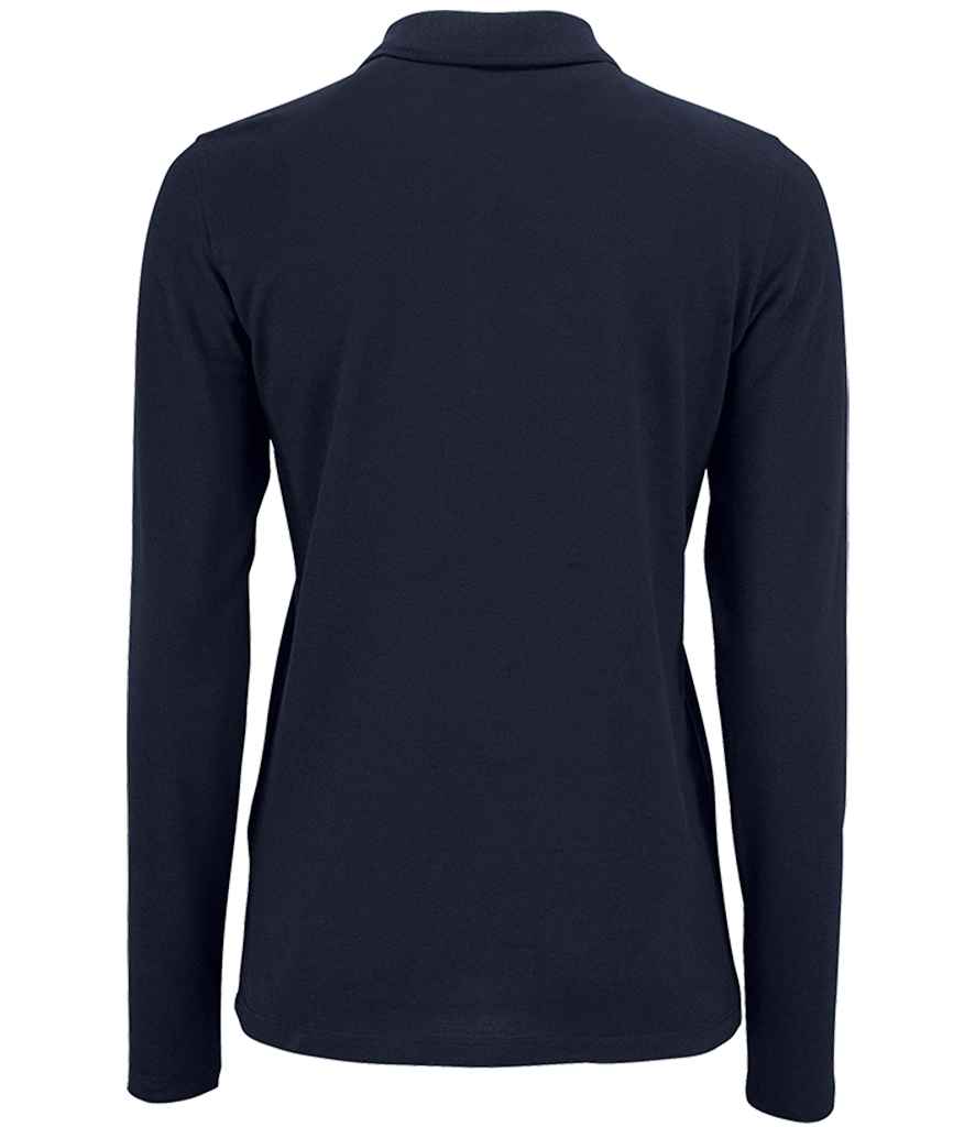SOL'S Ladies Perfect Long Sleeve Piqué Polo Shirt French Navy