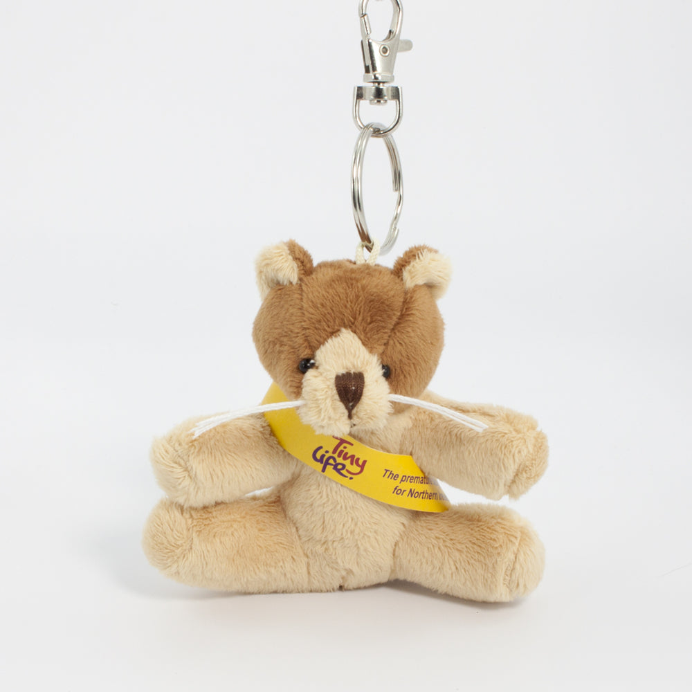 Sash Bear I 11cm Keychain Gang Cat, Beige