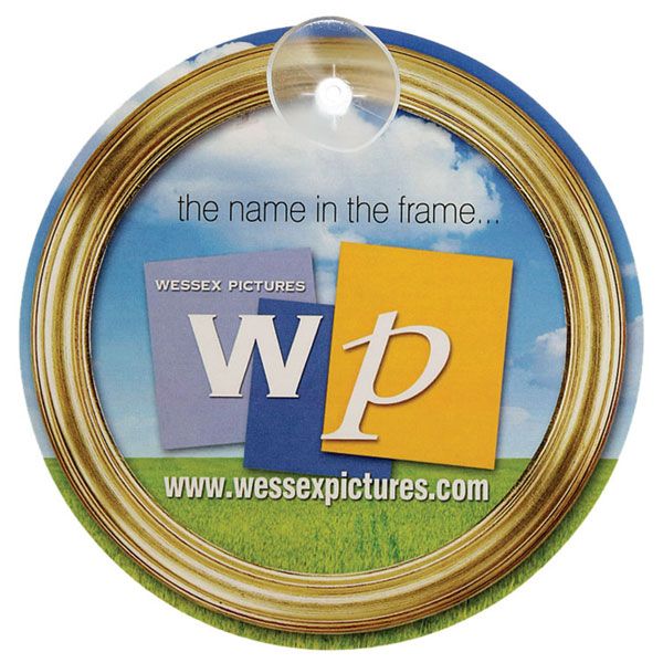 Laminated Card Sign with Suction Cup