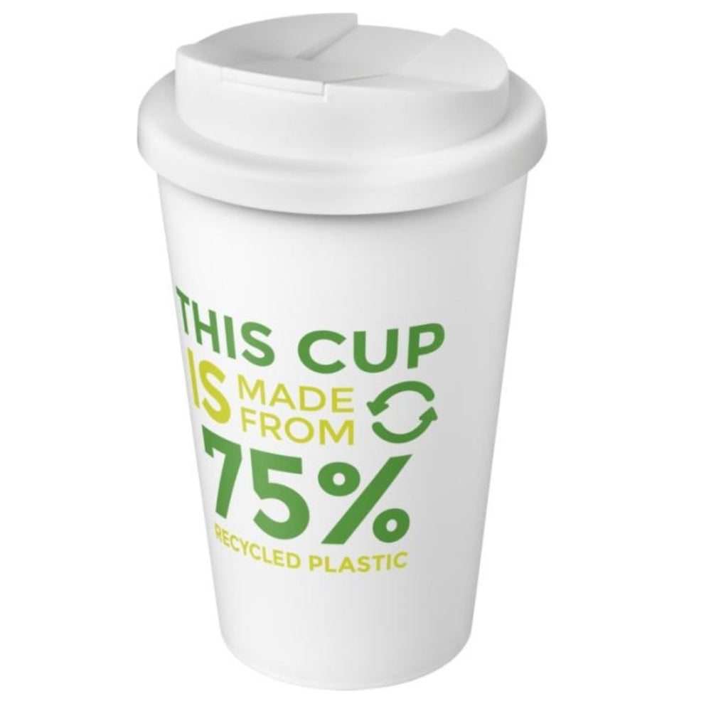 Americano® Eco 350 ml recycled tumbler with spill-proof lid