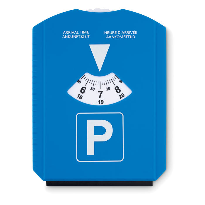 Branded Ice scraper in parking card