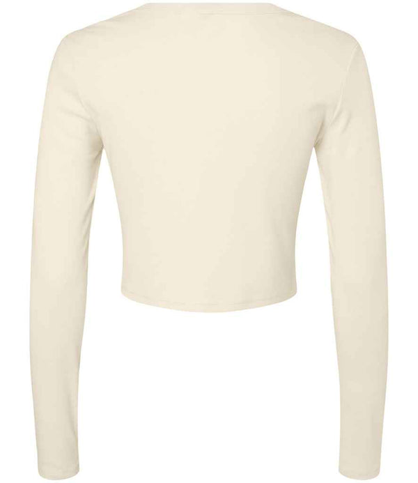 Bella Micro Rib Long Sleeve Baby T-Shirt Solid Natural Blend