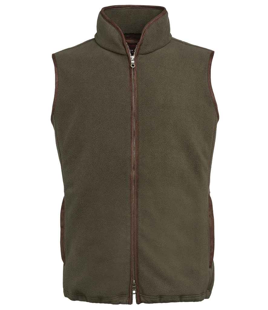 Brook Taverner Unisex Cincinatti Fleece Gilet Olive Green