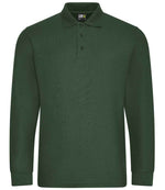 Pro RTX Pro Long Sleeve Piqué Polo Shirt Bottle Green
