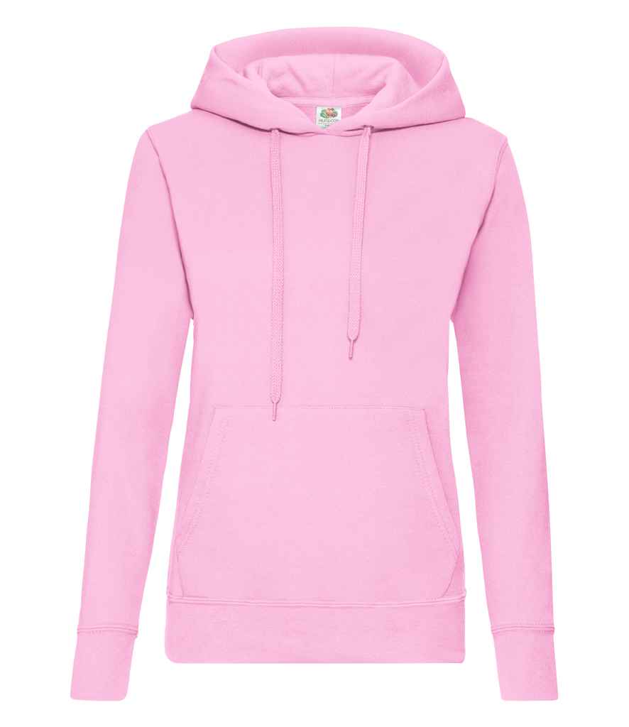Fruit of the Loom Classic Lady Fit Hooded Sweatshirt Light Pink