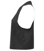 Bella Ladies Racer Back Cropped Tank Top Dark Grey Heather