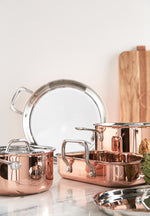Branded VINGA Baron copper saucepan